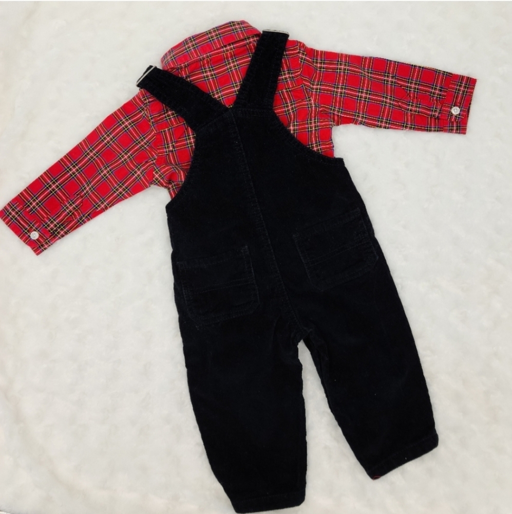 Carter's baby boy holiday corduroy overalls bundle size 9 months - Picture 3 of 9